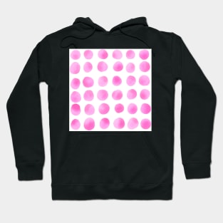 Pink Watercolor Polkadot Circle Pattern Hoodie